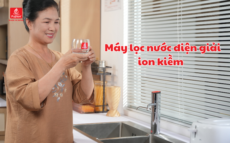 Máy lọc nước ion kiềm Nhật Bản Fujiion- Máy lọc nước điện giải  ion kiềm giàu hydrogen thumbnail